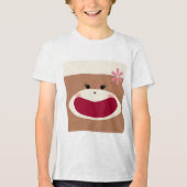 T-shirt En Tri-matière Sock Monkey Smile(Girl) (Recto)