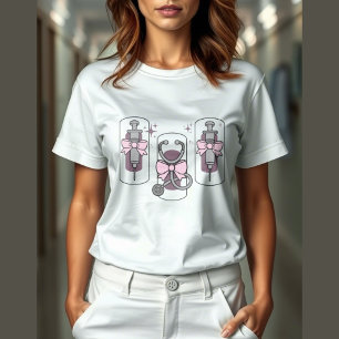 T-shirt En Tri-matière soins infirmiers stéthoscope et seringue avec l'ai