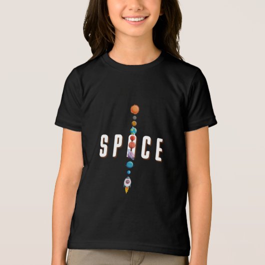 T-shirt En Tri-matière Solar System Planets Rocket Space Art (Recto)