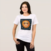 T-shirt En Tri-matière Soleil et Lune rétro - Boho Spirit Tee (Recto plein)