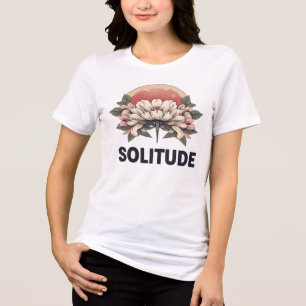 T-shirt En Tri-matière Solitude Fleur de Pivoine Rétro Vintage Soleil Est