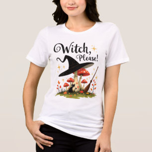 T-shirt En Tri-matière Sorcier drôle s'il vous plaît Chat noir Champignon