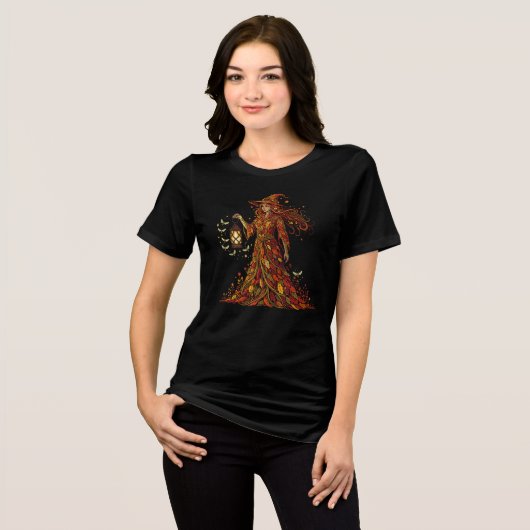 T-shirt En Tri-matière Sorcière d'automne avec vibes automnales (Recto plein)