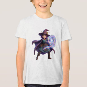 T-shirt En Tri-matière Sorcière Enchantée Lancant un Sortilège Halloween