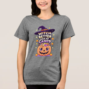 T-shirt En Tri-matière Sorcière mieux avoir mon bonbon - mignonne Hallowe