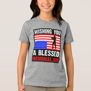 T-shirt En Tri-matière Souhaitez-Vous Un Blessed Memorial Day-62237
