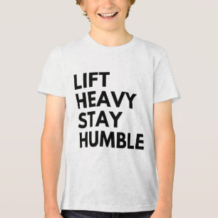 T-SHIRT  EN TRI-MATIÈRE SOULÈVE LOURD RESTE HUMBLE