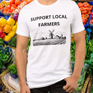 T-shirt En Tri-matière Soutenez les agriculteurs locaux Ferme arable Moul