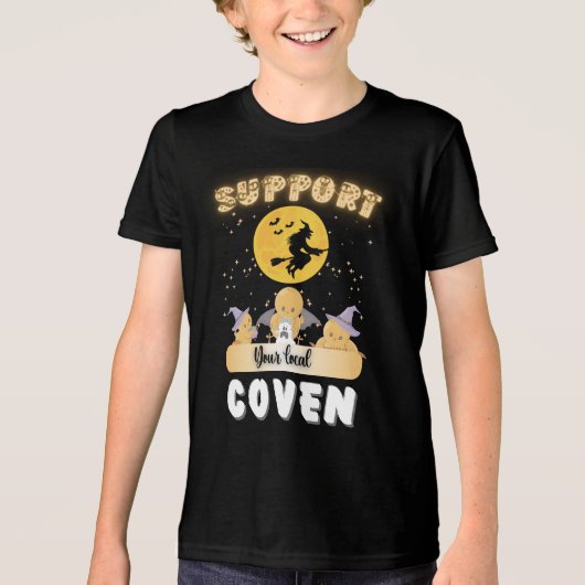 T-shirt En Tri-matière Soutien amusant Votre Coven Conception avec Witch  (Recto)