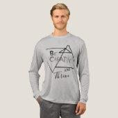 T-shirt En Tri-matière "Soyez créatif et prospère" en gris noir (Recto complet)
