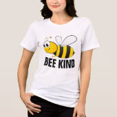 T-shirt En Tri-matière Soyez gentil, Dames abeilles en chemise T (Recto)