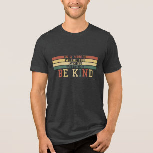 T-shirt En Tri-matière Soyez inspiré Conception rétro pour la positivité