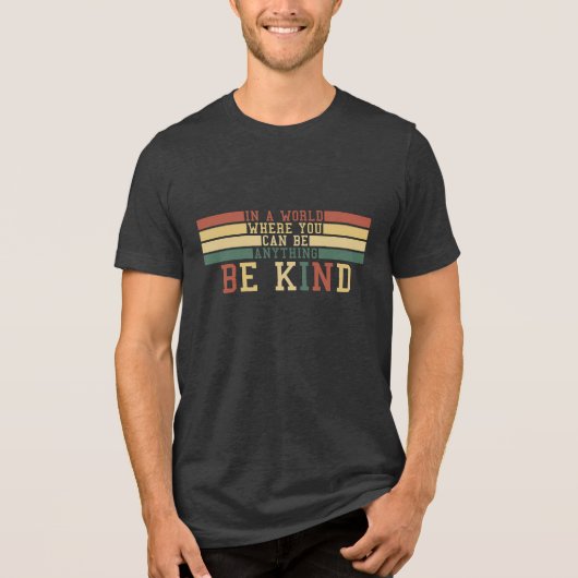 T-shirt En Tri-matière Soyez inspiré Conception rétro pour la positivité (Recto)