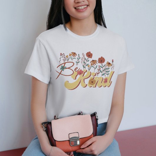 T-shirt En Tri-matière Soyez Sauvage Fleur Motivation Typographie