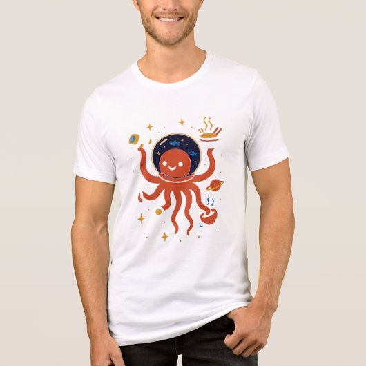 T-shirt En Tri-matière Space Octopus Chef - Cosmic Kitchen Tee (Recto)