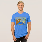 T-shirt En Tri-matière Spinosaurus t shirt cretaceous beach (Recto plein)