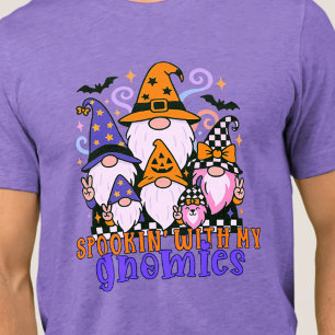 T-shirt En Tri-matière Spookin’ Avec Mes Gnomies : Amis Rétro Halloween