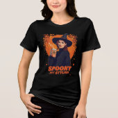 T-shirt En Tri-matière Spooky but Stylish Witch Halloween T-Shirt (Recto)