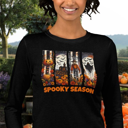 T-shirt En Tri-matière Spooky Season Brush Stroke Halloween Fall Autumn