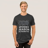 T-shirt En Tri-matière Spooky Season Schematic - Funny Engineer Halloween (Recto plein)