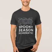 T-shirt En Tri-matière Spooky Season Schematic - Funny Engineer Halloween (Recto)