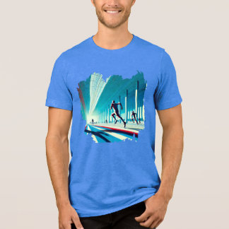 T-shirt En Tri-matière Sport Dreams - T-shirt numérique Abstrait lumineux