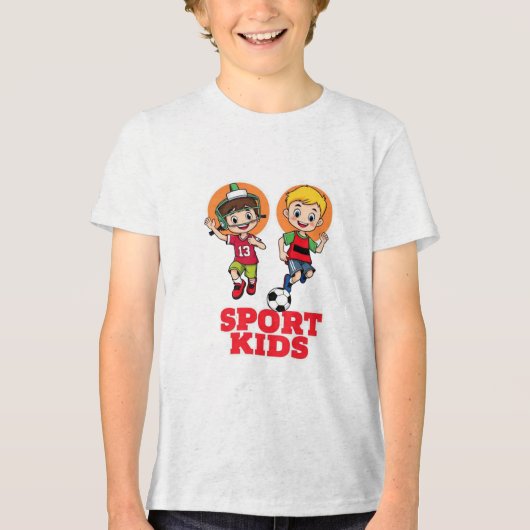 T-shirt En Tri-matière Sporty Kids Fun! (Recto)