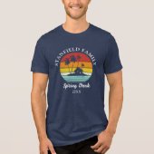 T-shirt En Tri-matière Spring Break Beach Hut Palm Trees Famille (Recto)