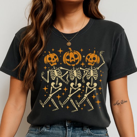 T-shirt En Tri-matière squelette citrouille