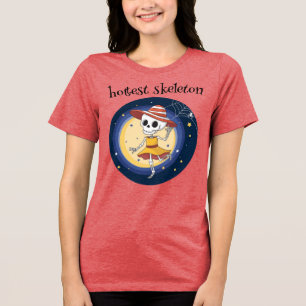 T-shirt En Tri-matière Squelette le plus chaud Halloween Chemise mignonne