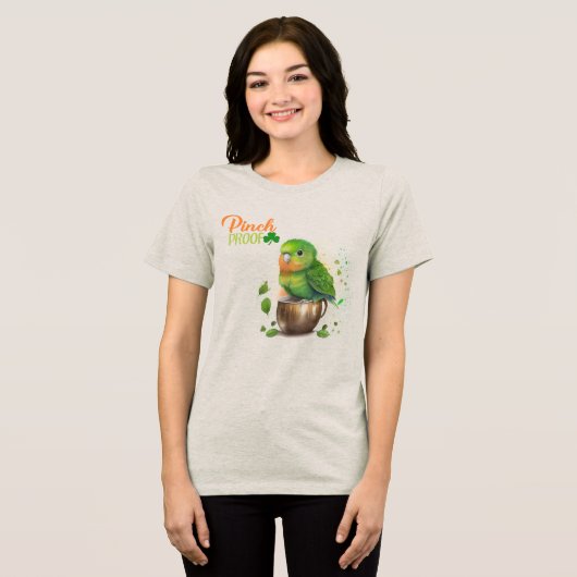 T-shirt En Tri-matière St Patrick Birdie Green Parrot Pinch Preuve (Recto plein)