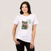 T-shirt En Tri-matière St Patrick Grey Chat Magique Un Pinchable (Recto plein)