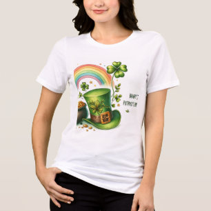 T-SHIRT  EN TRI-MATIÈRE ST PATRICK'S DAY DESIGN T.SHIRT