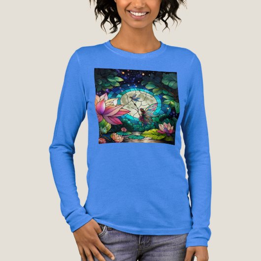 T-shirt En Tri-matière Stained Glass Little Fairy With Dragonfly (Recto)