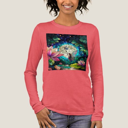 T-shirt En Tri-matière Stained Glass Little Fairy With Dragonfly (Recto)