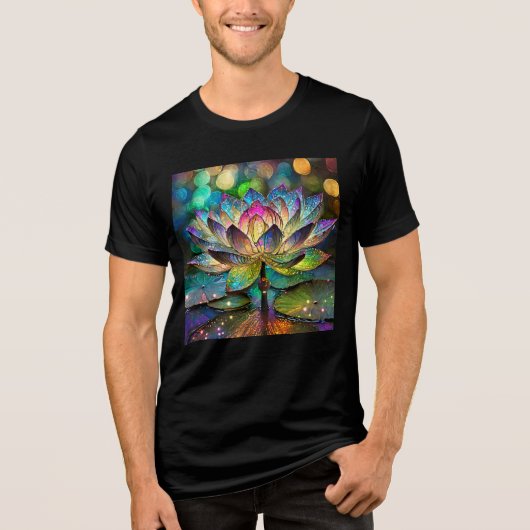 T-shirt En Tri-matière Stained Glass Vibrant Lotus Flower (Recto)