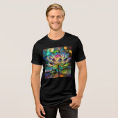T-shirt En Tri-matière Stained Glass Vibrant Lotus Flower (Recto plein)