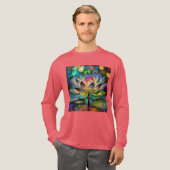 T-shirt En Tri-matière Stained Glass Vibrant Lotus Flower (Recto complet)