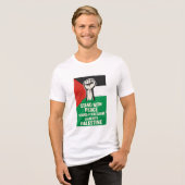 T-shirt En Tri-matière Stand with Peace Stand with Palestine (Recto plein)