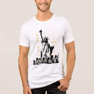 T-shirt En Tri-matière Statue de la Liberté Tendance Nyc Homme Manches Co