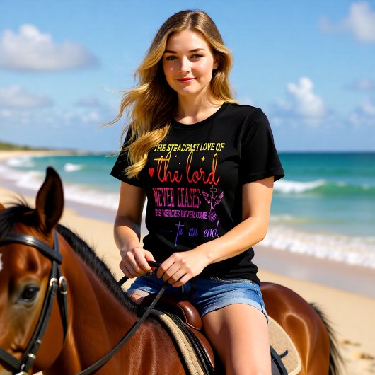 T-shirt En Tri-matière Steadfast Love Lord Mercies Never End Christian