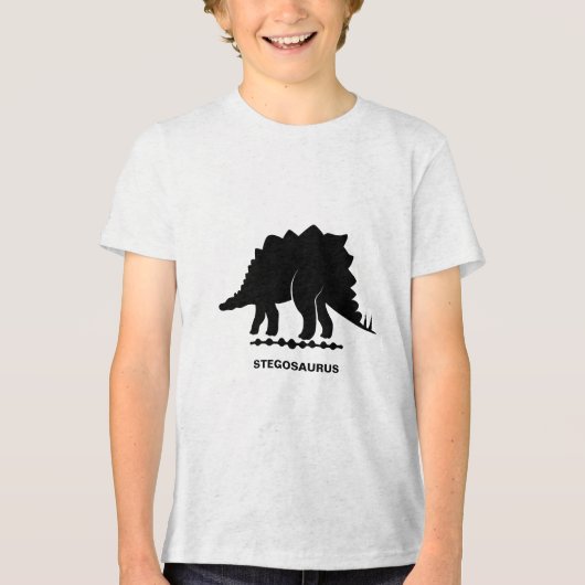 T-shirt En Tri-matière Stegosaurus Dinosaur Silhouette (Recto)