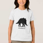 T-shirt En Tri-matière Stegosaurus Dinosaur Silhouette (Recto)
