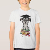 T-shirt En Tri-matière Sticker pour chien Smart Graduation - Coupe mignon (Recto)