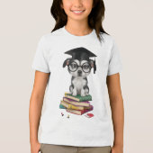 T-shirt En Tri-matière Sticker pour chien Smart Graduation - Coupe mignon (Recto)