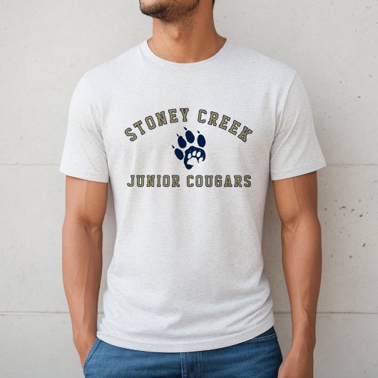 T-shirt En Tri-matière Stoney Creek Junior Cougars Mens White Fleck