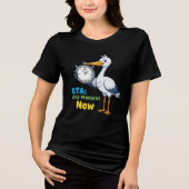 T-shirt En Tri-matière Stork with Stopwatch Pregrancy (Recto)