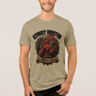 T-shirt En Tri-matière Street Fighter Power Kick Red Kangaroo