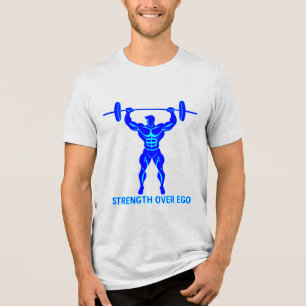 T-shirt En Tri-matière Strength Over Ego - Bodybuilding and Powerlifting