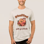 T-shirt En Tri-matière Stuffed with Gratitude Funny Thanksgiving Turkey (Recto)